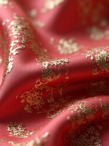 Dettaglio di un foulard in seta con motivi calligrafici